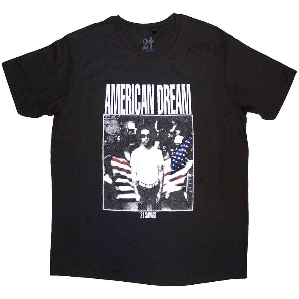 21 Savage - American Dream Heren Tshirt - Zwart